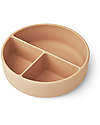 Liewood Rosie Divider Bowl with Lid - Mr Bear - Mustard/Tuscany Rose Mix - 15,5 x 4,7 cm - 100% Silicone Snack Boxes