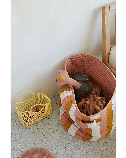 Liewood Samantha Small Basket Beach Bag - Lemonade - Multifunctional Tote Bags