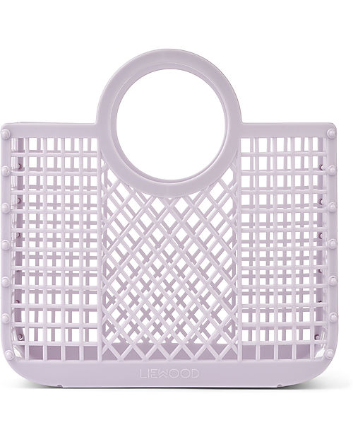 Liewood Samantha Small Basket Beach Bag - Misty Lilac - Multifunctional Tote Bags