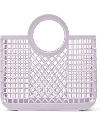 Liewood Samantha Small Basket Beach Bag - Misty Lilac - Multifunctional Tote Bags