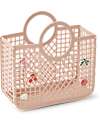 Liewood Samantha Small Basket Beach Bag With Charms - Rose - Multifunctional Tote Bags