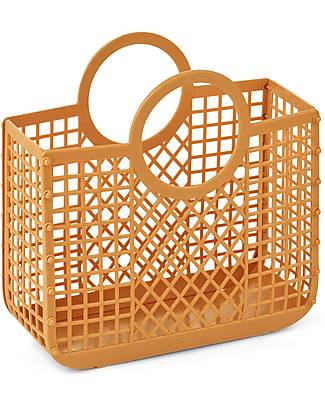 Liewood Samantha Small Basket Beach Bag - Yellow Mellow - Multifunctional Tote Bags