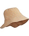 Liewood Sander Bucket Hat, Mustard/White Stripes - 100% organic cotton Sunhats