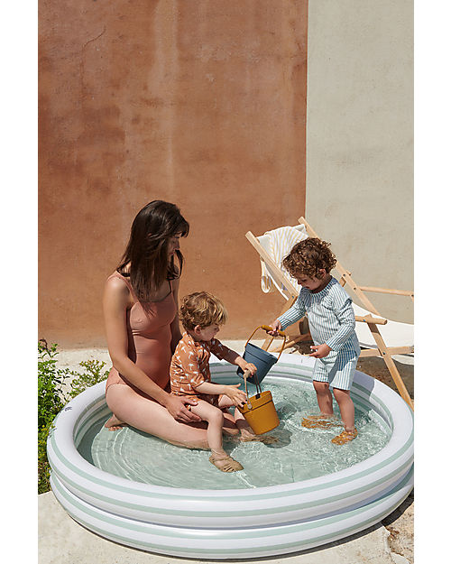 Liewood Savannah Pool - Striped - Dusty Mint and Creme de la Creme - 150x25 cm Inflatable Pools