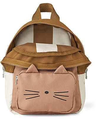 Liewood Saxo Mini Backpack - Cat Tuscany Rose Mix - 100% recycled polyester! Kindergarten Backpacks