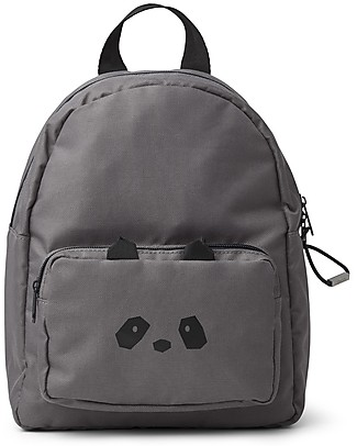 Liewood Saxo Mini Backpack, Panda Stone Grey - 100% recycled polyester! Small Backpacks