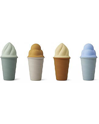 Liewood Set Ice Cream Silicone Toys - Blue Multi Mix Beach Toys