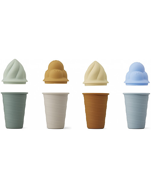 Liewood Set Ice Cream Silicone Toys - Blue Multi Mix Beach Toys