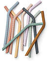 Liewood Set of 10 Jonas Straws - Golden Caramel Mix - Alternative to Disposable Straws Eco Straws