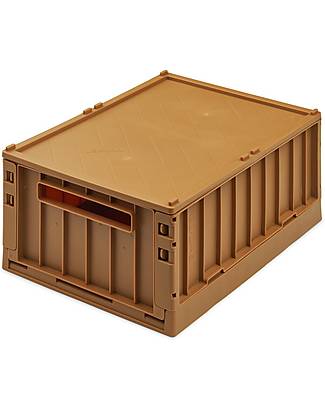 Liewood Set of 2 Weston Medium Storage Boxes with Lid - Golden Caramel - 14.5x36x25 cm Storage organisers