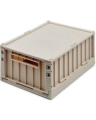 Liewood Set of 2 Weston Medium Storage Boxes with Lid - Sandy - 14.5x36x25 cm Storage organisers