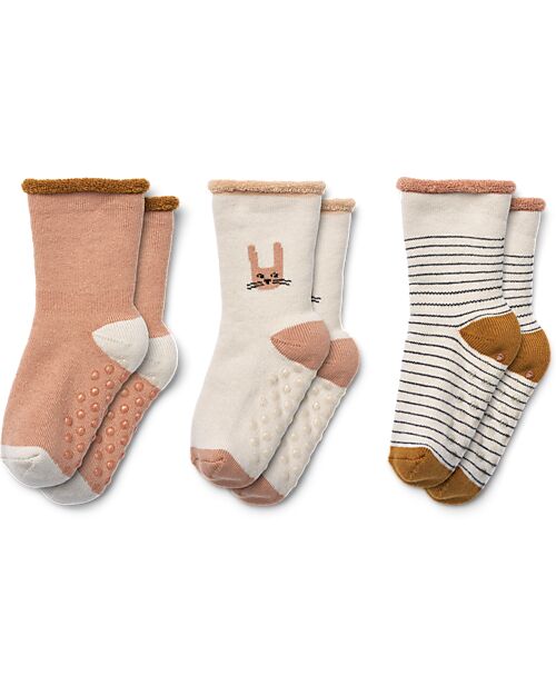 LIEWOOD ELOY ANTI-SLIP BABY SOCKS 3-PACK Cherries mix LIEWOOD ELOY ANTI-SLIP BABY SOCKS 3-PACK Cherries mix