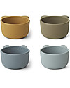 Liewood Silicone Bowls Set - 4 pieces - Golden Caramel/Blue Bowls & Plates