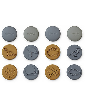 Liewood Silicone Stamp Set - Blue Multi Mix Stickers & Stamps Sets