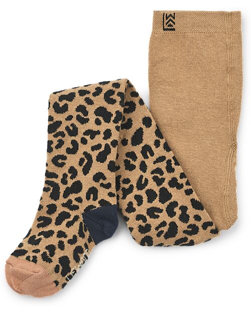 Liewood Silva Tights - Mini Leo - Oat - Cotton Tights