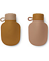 Liewood Silvia Smoothie Bottle - 2 Pieces - Mustard Dark Rose Mix Non-Thermal Water Bottles