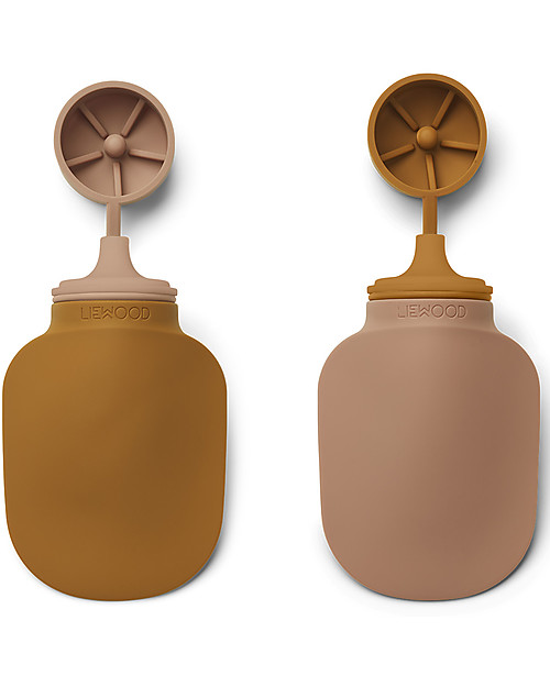 Liewood Silvia Smoothie Bottle - 2 Pieces - Mustard Dark Rose Mix Non-Thermal Water Bottles