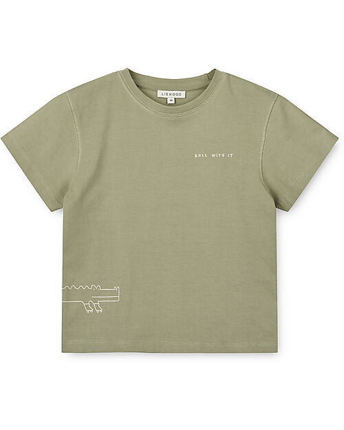 Liewood Sixten Placement Shortsleeve T-shirt - Roll With It - Tea - 100% Organic Cotton T-shirts