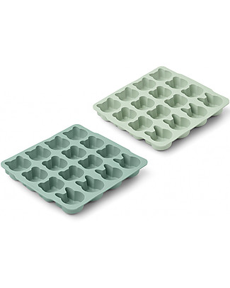 Liewood Sonny Ice Cube Tray in Silicone - 2 Pack - Minty Mix Meal Sets