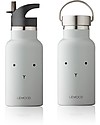Liewood Stainless Steel Kids Thermal Bottle with two lids 350 ml, Rabbit Dumbo Grey Thermos Bottles