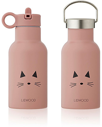 Liewood Stainless Steel Thermal Kids Bottle Anker 350 ml - Cat Rose Metal Bottles