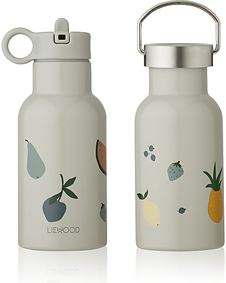 Liewood Stainless Steel Thermal Kids Bottle Anker 350 ml - Fruit - Blue Metal Bottles