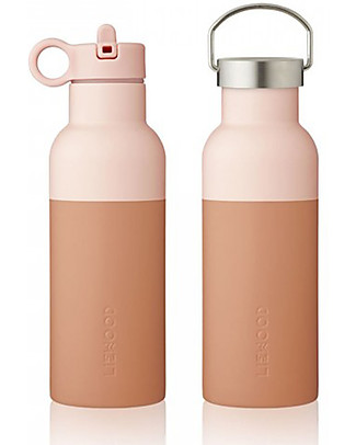 Liewood Stainless Steel Thermal Kids Bottle Neo 500 ml - Tuscany Rose Mix - Two Lids Metal Bottles