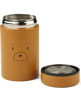 Liewood Stainless Steel Thermos Food Bernard- 500 ml - Mr Bear - Golden Caramel Lunch Boxes in Metal