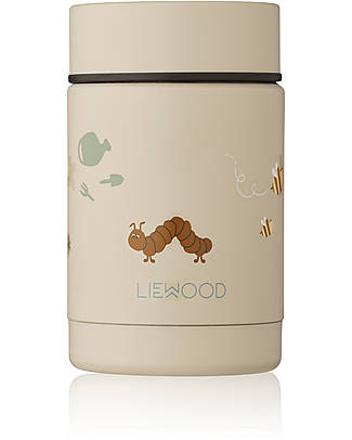 Liewood Stainless Steel Thermos Food Jar Nadja - Nature and Mist Mix - 250 ml Thermal Containers