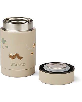 Liewood Stainless Steel Thermos Food Jar Nadja - Nature and Mist Mix - 250 ml Thermal Containers