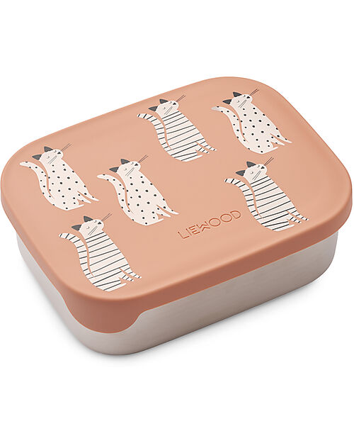 LIEWOOD ARTHUR LUNCH BOX CAT DARK ROSE cat apple red LIEWOOD ARTHUR LUNCH BOX CAT DARK ROSE cat apple red