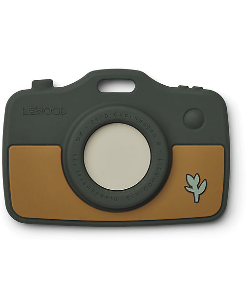 Liewood Steven Teether - Camera - Nature/Hunter Green - 100% Silicone Teethers