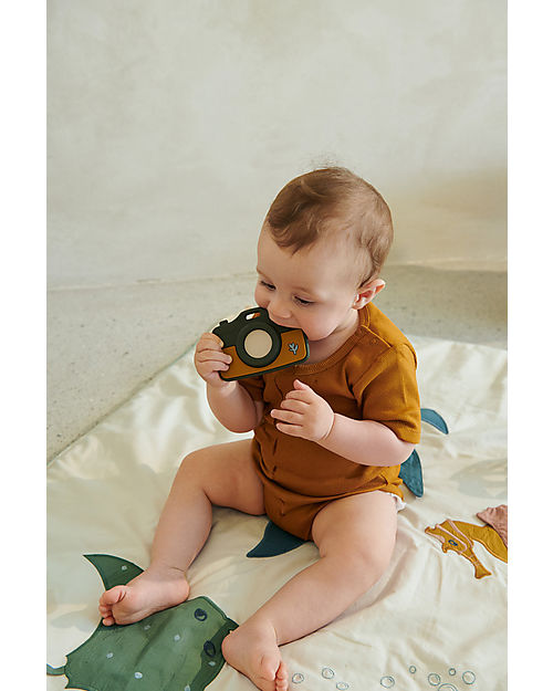 Liewood Steven Teether - Camera - Nature/Hunter Green - 100% Silicone Teethers