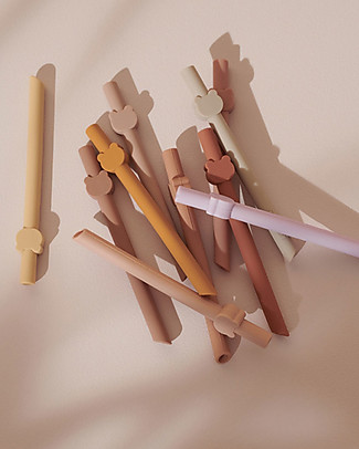 Liewood Ten Reusable Silicone Straws - Rose Multi Mix Beakers