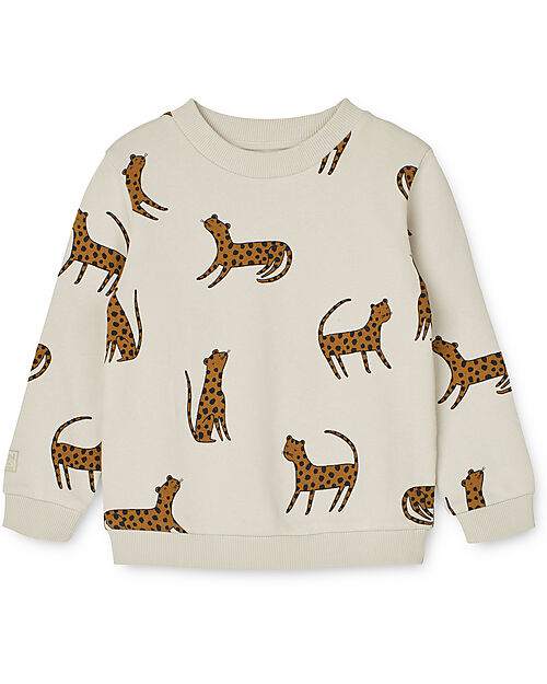 Liewood Thora Printed Sweatshirt - Leopard - Sandy - 100% Organic Cotton Sweatshirts