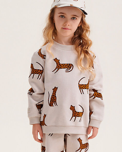 Liewood Thora Printed Sweatshirt - Leopard - Sandy - 100% Organic Cotton Sweatshirts