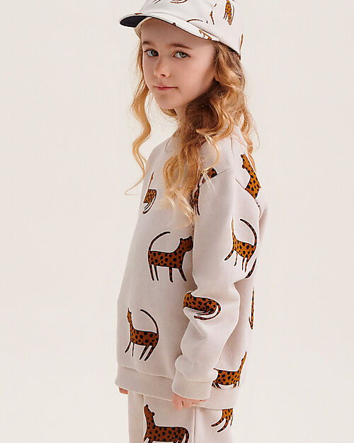 Liewood Thora Printed Sweatshirt - Leopard - Sandy - 100% Organic Cotton Sweatshirts