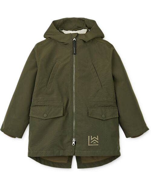 Liewood Timber 2 in 1 Jacket - Army Brown Mix - 100% Recycled Material Jackets