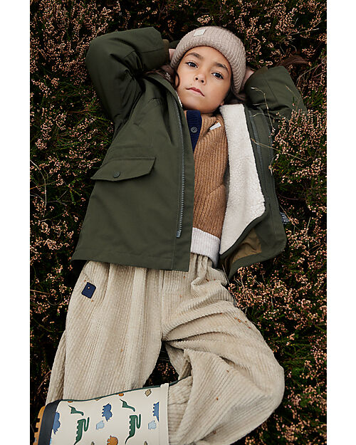 Liewood Timber 2 in 1 Jacket - Army Brown Mix - 100% Recycled Material Jackets