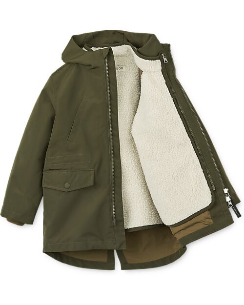 Liewood Timber 2 in 1 Jacket - Army Brown Mix - 100% Recycled Material Jackets