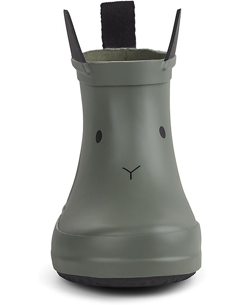 Liewood Tobi Rain Boot, Rabbit Faune Green - 100% natural rubber Wellies