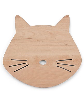 Liewood Troy Wooden Lamp, Cat Natural Wall Lamps