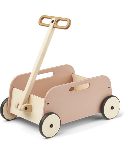Liewood Tyra Wagon - Wood -  Tuscany Rose/Golden Caramel Mix Pull Toys