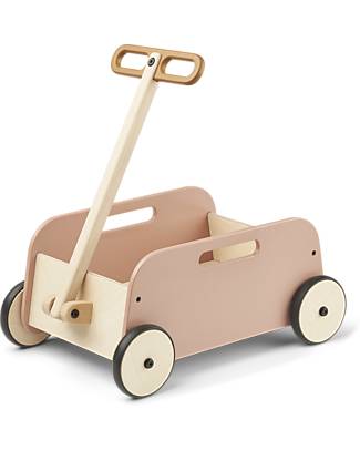 Liewood Tyra Wagon - Wood - Tuscany Rose/Golden Caramel Mix Pull Toys