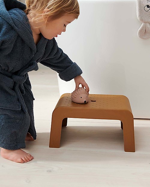 Liewood Ulla Step Stool with Anti-slip Pattern - Golden Caramel - Bamboo Toilet Steps