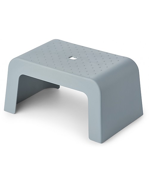 Liewood Ulla Step Stool with Anti-slip Pattern - Sea Blue - Bamboo Toilet Steps