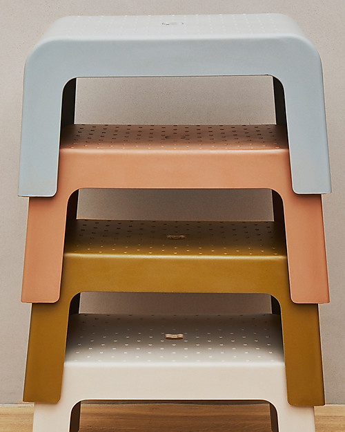 Liewood Ulla Step Stool with Anti-slip Pattern - Sea Blue - Bamboo Toilet Steps