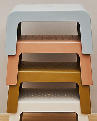 Liewood Ulla Step Stool with Anti-slip Pattern - Terracotta - Bamboo Toilet Steps