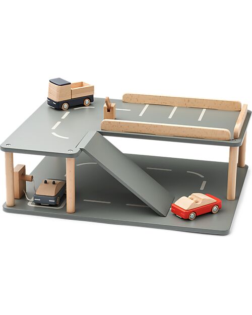 Liewood Village Road Set - Apple Red Multi Mix - Beechwood - 11 Pieces Wooden Toy Cars, Trains & Trucks