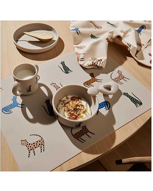 Liewood Vivi Tableware Set - Leopard - Multi Mix - 100% Silicone Meal Sets